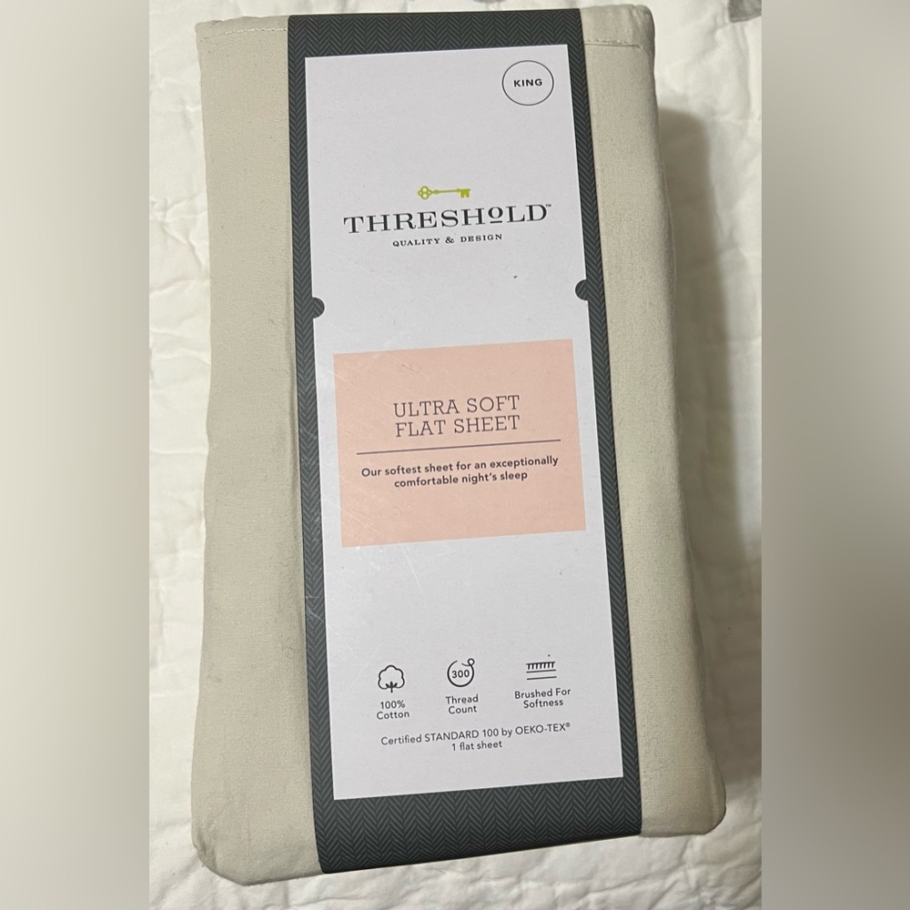 Threshold King Flat Sheet